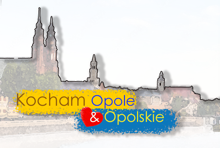 Kocham Opole & Opolskie — logo z panoramą Opola